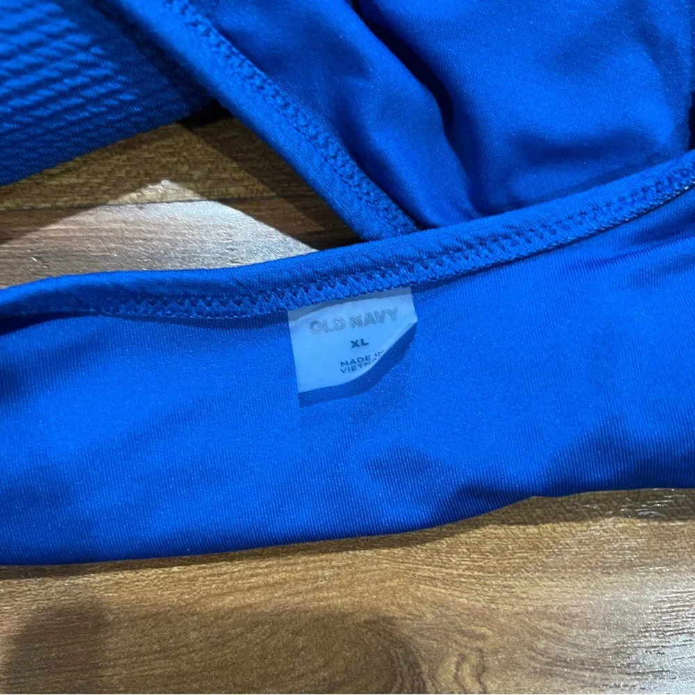 Bright Blue Ribbed Bikini Set - Picture 6 of 7